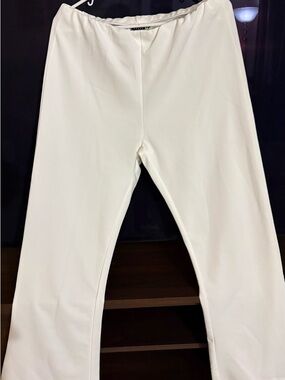 Tailored White Boot Cut Pants